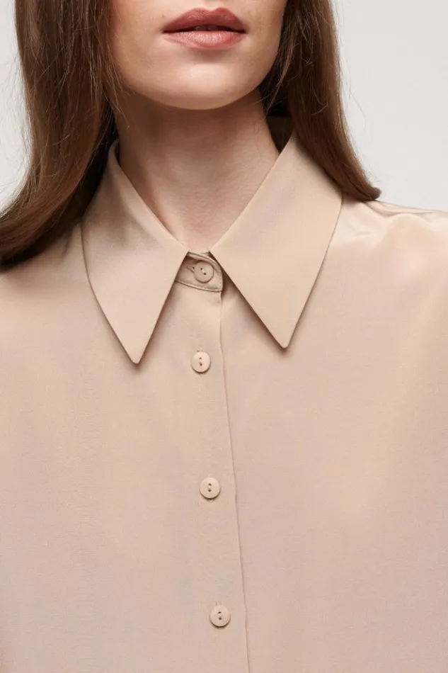 Luisa Spagnoli Blouses And Shirts Limonaia 8211 Silk Shirt Beige 8211 Women Luisa Spagnoli Blouses And Shirts Limonaia 8211 Silk Shirt Beige 8211 Women