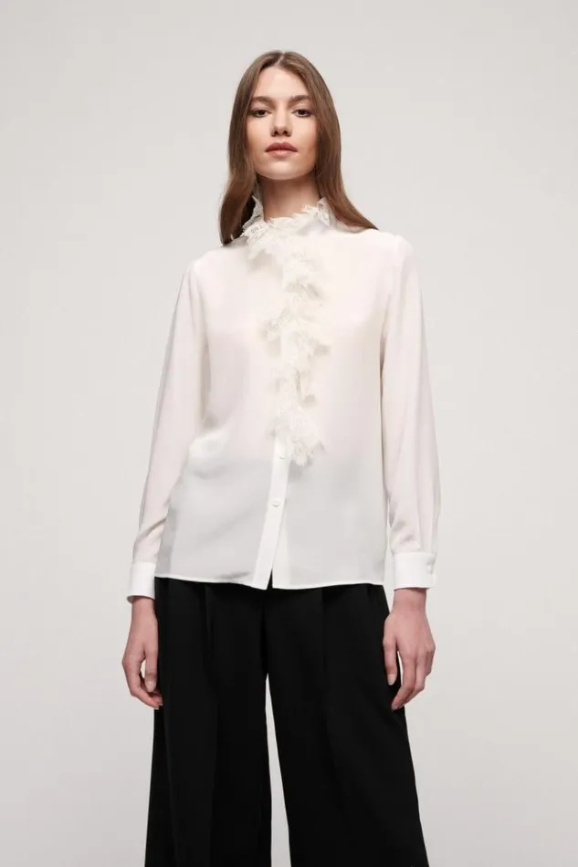 Luisa Spagnoli Blouses And Shirts Lode 8211 Silk Shirt Cream 8211 Women Luisa Spagnoli Blouses And Shirts Lode 8211 Silk Shirt Cream 8211 Women