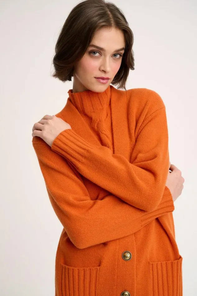 Luisa Spagnoli Cardigan Canolo 8211 Cashmere Cardigan Orange 8211 Women