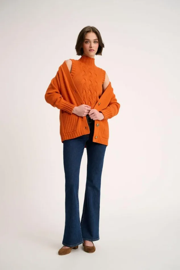 Luisa Spagnoli Cardigan Canolo 8211 Cashmere Cardigan Orange 8211 Women Luisa Spagnoli Cardigan Canolo 8211 Cashmere Cardigan Orange 8211 Women