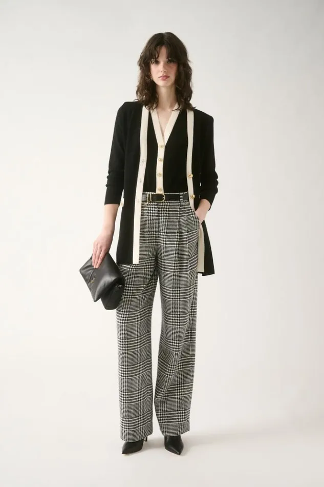 Luisa Spagnoli Cardigan Mongioia 8211 Bon Ton Long Cardigan Blackcream 8211 Women Luisa Spagnoli Cardigan Mongioia 8211 Bon Ton Long Cardigan Blackcream 8211 Women