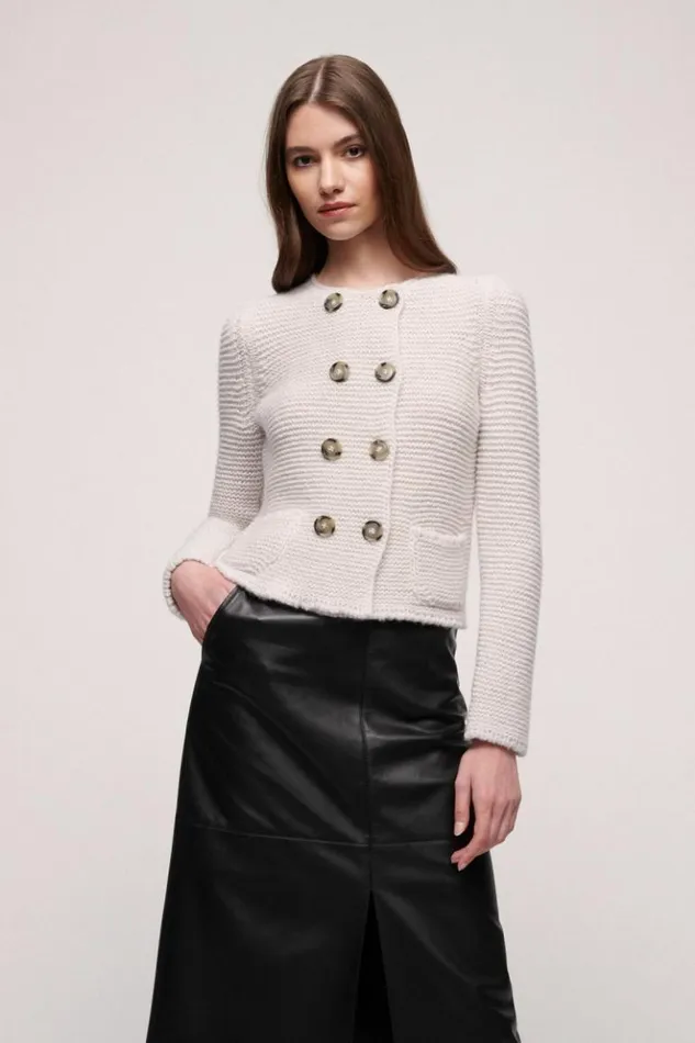 Luisa Spagnoli Cardigan Mordente 8211 Wool Cardigan Beige 8211 Women Luisa Spagnoli Cardigan Mordente 8211 Wool Cardigan Beige 8211 Women
