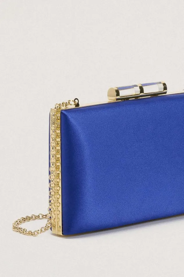 Luisa Spagnoli Clutch And Pochette Ivy 8211 Satin Clutch Bag Bluettelight Gold 8211 Women Luisa Spagnoli Clutch And Pochette Ivy 8211 Satin Clutch Bag Bluettelight Gold 8211 Women