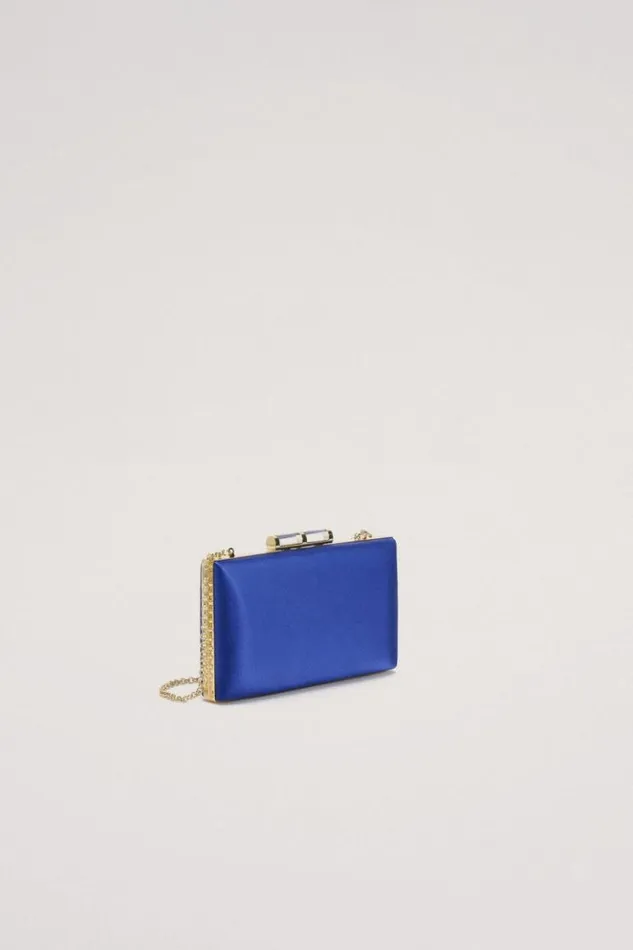 Luisa Spagnoli Clutch And Pochette Ivy 8211 Satin Clutch Bag Bluettelight Gold 8211 Women Luisa Spagnoli Clutch And Pochette Ivy 8211 Satin Clutch Bag Bluettelight Gold 8211 Women