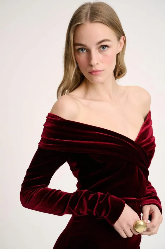 Luisa Spagnoli Formal Dresses Ghirlanda 8211 Elegant Dress 8211 Fashion Show Burgundy 8211 Women Luisa Spagnoli Formal Dresses Ghirlanda 8211 Elegant Dress 8211 Fashion Show Burgundy 8211 Women