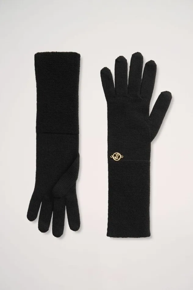 Luisa Spagnoli Hats And Gloves Miss 8211 Knit Gloves Black 8211 Women