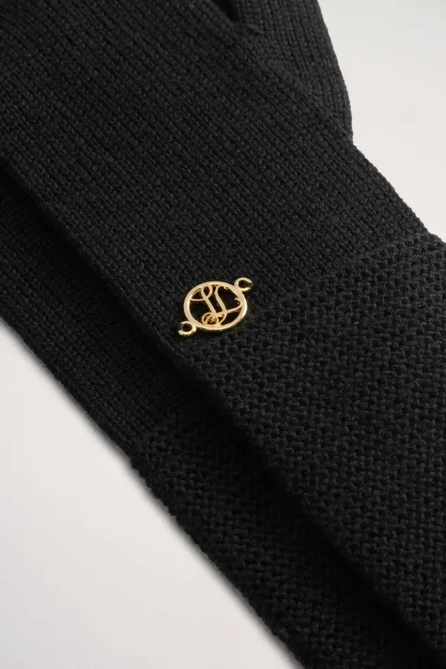 Luisa Spagnoli Hats And Gloves Miss 8211 Knit Gloves Black 8211 Women