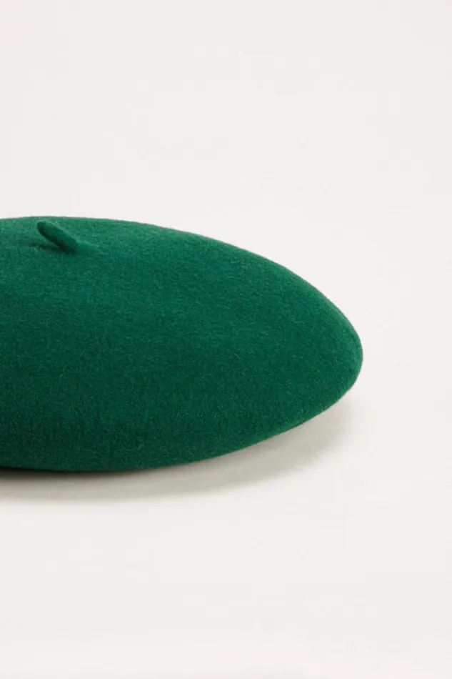 Luisa Spagnoli Hats And Gloves Remigio 8211 Wool Beret Bottlegreen 8211 Women Luisa Spagnoli Hats And Gloves Remigio 8211 Wool Beret Bottlegreen 8211 Women