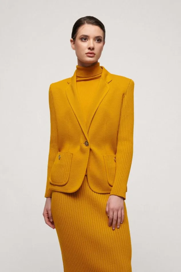 Luisa Spagnoli Jackets and Blazers Meritevole 8211 Wool Jacket Mustard 8211 Women