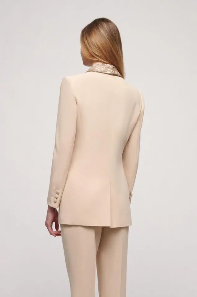 Luisa Spagnoli Jackets and Blazers Sagacia 8211 Elegant Jacket Sand 8211 Women Luisa Spagnoli Jackets and Blazers Sagacia 8211 Elegant Jacket Sand 8211 Women