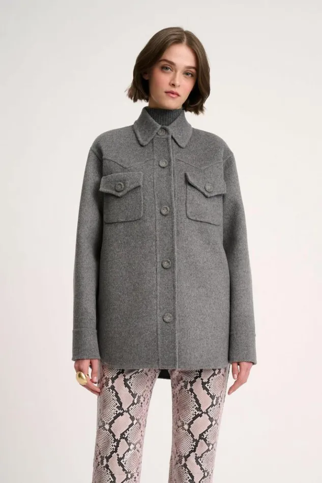 Luisa Spagnoli Jackets and Blazers Saliera 8211 Wool Jacket 8211 Fashion Show Grey Melange 8211 Women Luisa Spagnoli Jackets and Blazers Saliera 8211 Wool Jacket 8211 Fashion Show Grey Melange 8211 Women