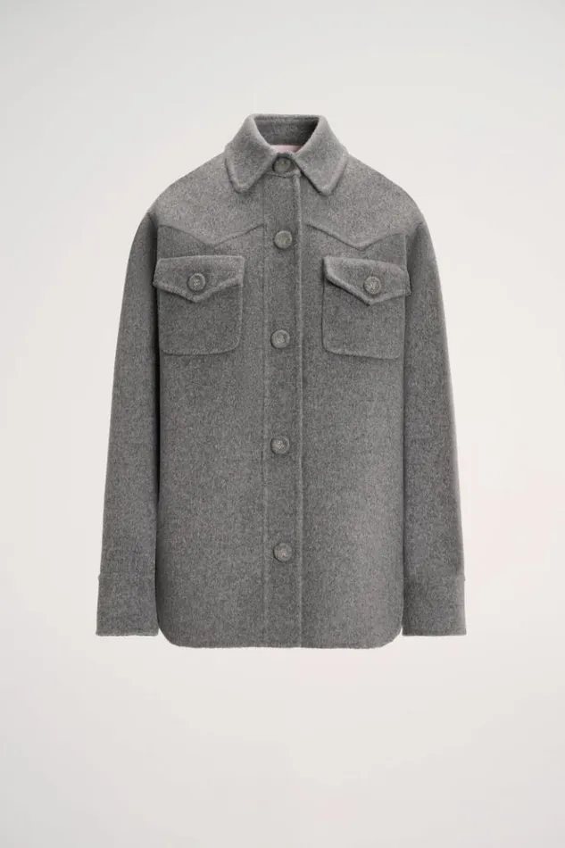 Luisa Spagnoli Jackets and Blazers Saliera 8211 Wool Jacket 8211 Fashion Show Grey Melange 8211 Women Luisa Spagnoli Jackets and Blazers Saliera 8211 Wool Jacket 8211 Fashion Show Grey Melange 8211 Women