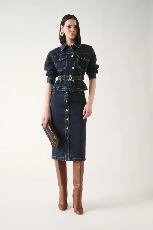 Luisa Spagnoli Jackets and Blazers Sceriffo 8211 Denim Jacket Blue 8211 Women Luisa Spagnoli Jackets and Blazers Sceriffo 8211 Denim Jacket Blue 8211 Women
