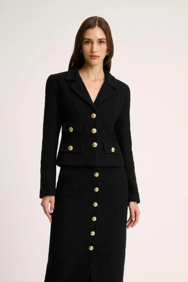 Luisa Spagnoli Jackets and Blazers Selezione 8211 Woven Jacket Black 8211 Women