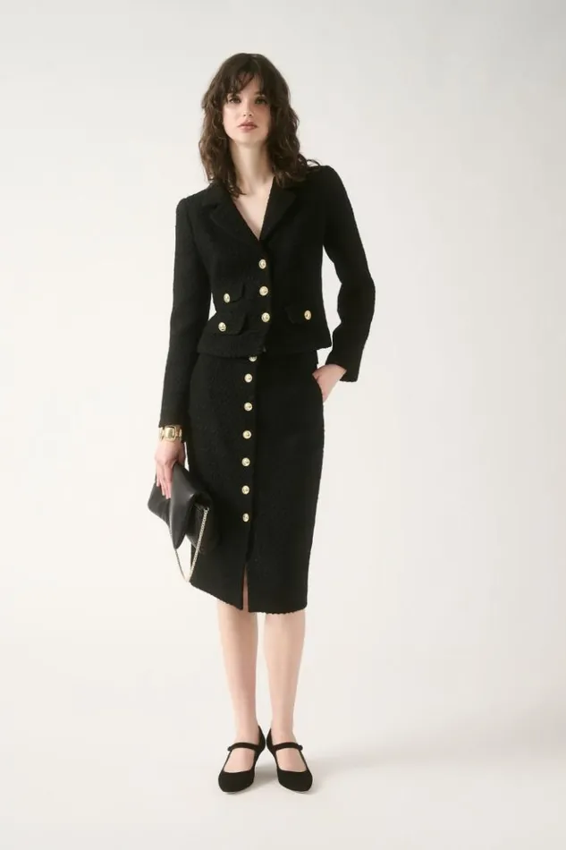 Luisa Spagnoli Jackets and Blazers Selezione 8211 Woven Jacket Black 8211 Women Luisa Spagnoli Jackets and Blazers Selezione 8211 Woven Jacket Black 8211 Women