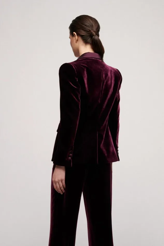 Luisa Spagnoli Jackets and Blazers Sfoglia 8211 Elegant Jacket Eggplant 8211 Women Luisa Spagnoli Jackets and Blazers Sfoglia 8211 Elegant Jacket Eggplant 8211 Women
