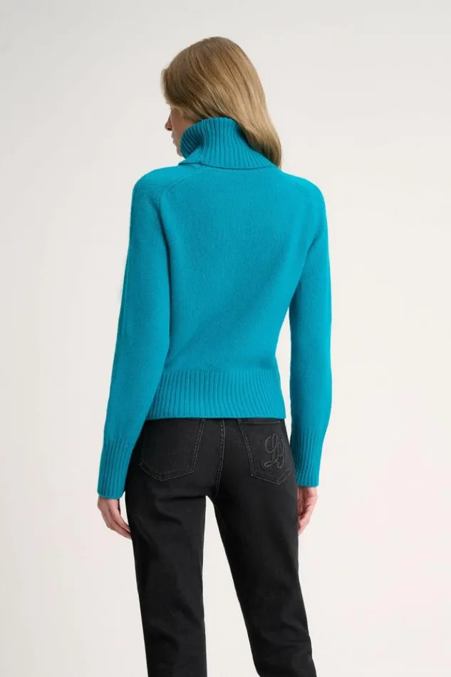 Luisa Spagnoli Knitwear Conduttore 8211 Turtleneck Pullover Turquoise 8211 Women Luisa Spagnoli Knitwear Conduttore 8211 Turtleneck Pullover Turquoise 8211 Women