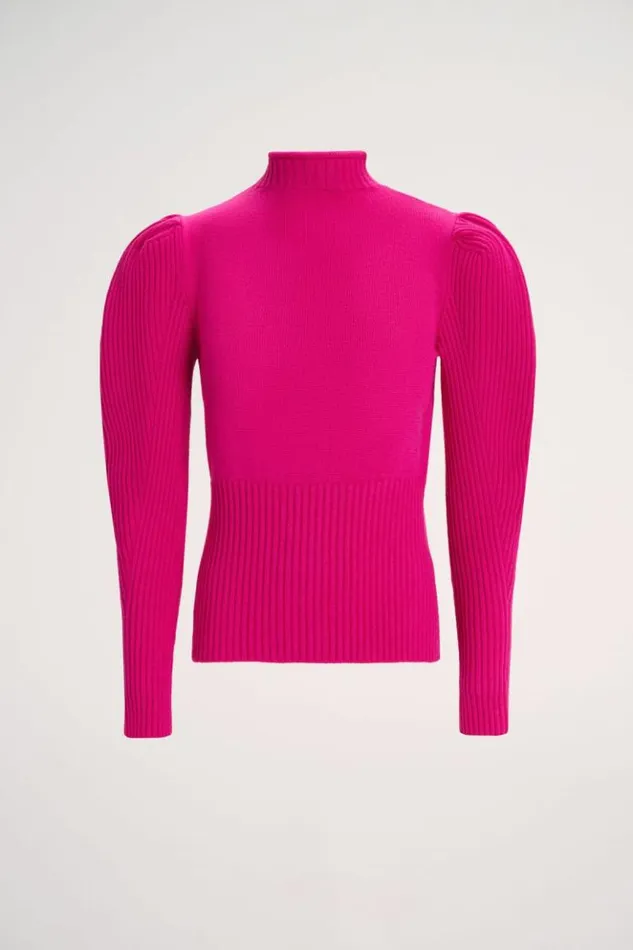 Luisa Spagnoli Knitwear Magentina 8211 Mock Neck Pullover Fuchsia 8211 Women Luisa Spagnoli Knitwear Magentina 8211 Mock Neck Pullover Fuchsia 8211 Women