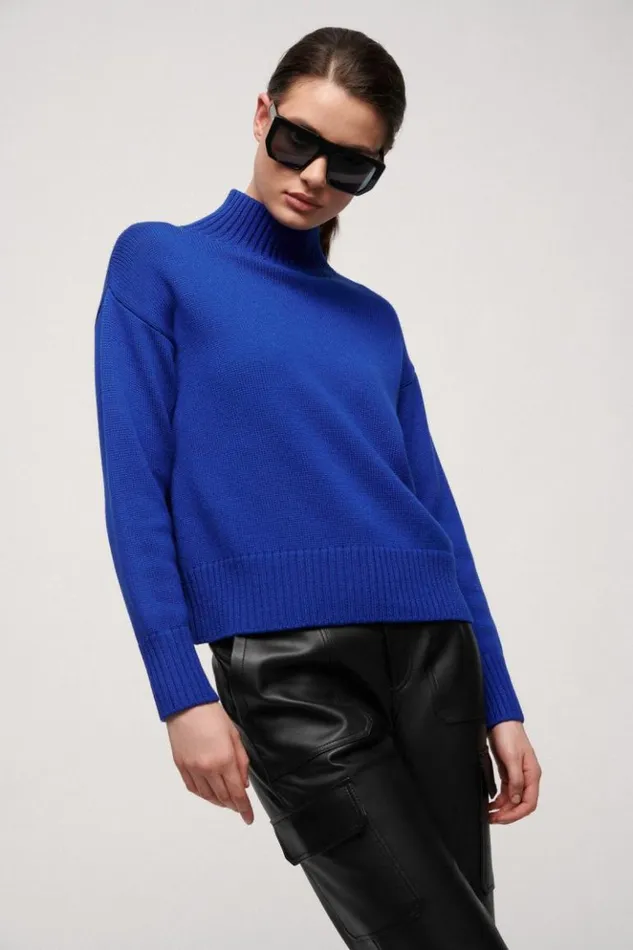 Luisa Spagnoli Knitwear Margotta 8211 Wool Pullover Bluette 8211 Women