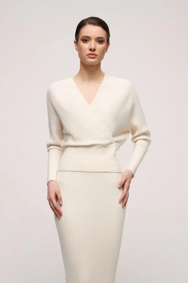 Luisa Spagnoli Knitwear Mius 8211 Wool Pullover Cream 8211 Women