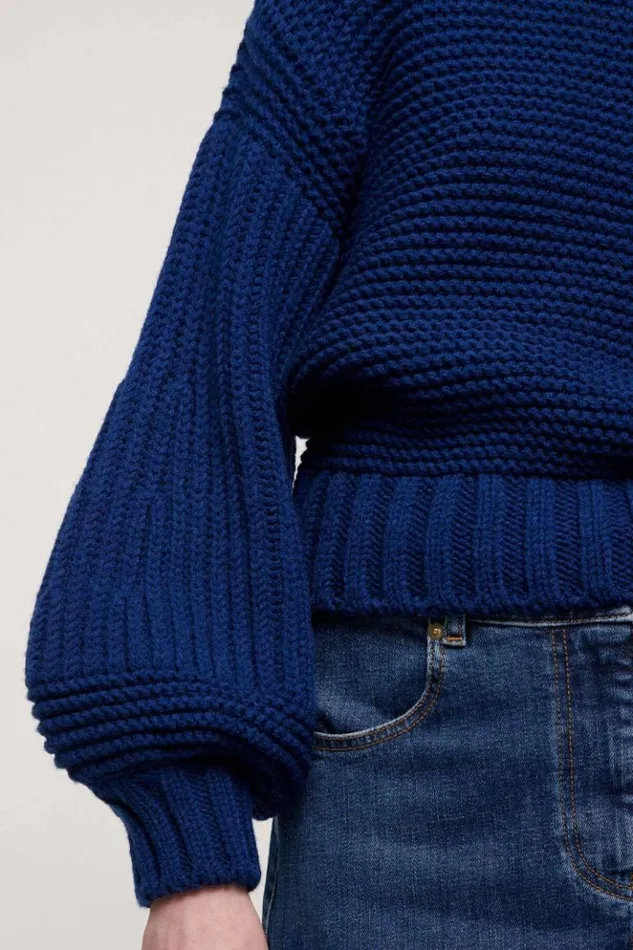 Luisa Spagnoli Knitwear Mondragone 8211 Wool Pullover Blue 8211 Women Luisa Spagnoli Knitwear Mondragone 8211 Wool Pullover Blue 8211 Women