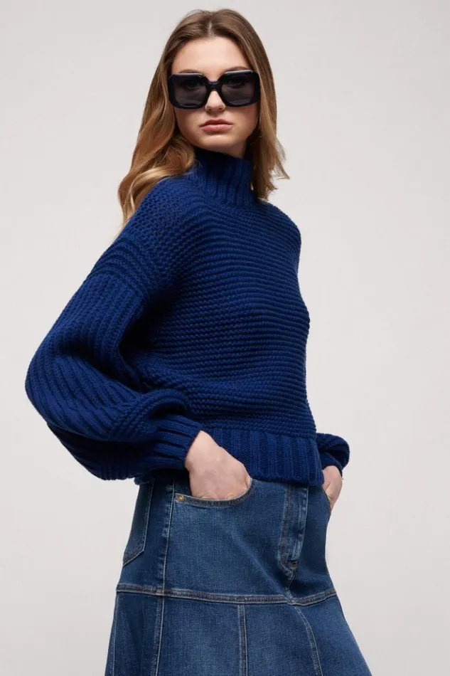 Luisa Spagnoli Knitwear Mondragone 8211 Wool Pullover Blue 8211 Women Luisa Spagnoli Knitwear Mondragone 8211 Wool Pullover Blue 8211 Women