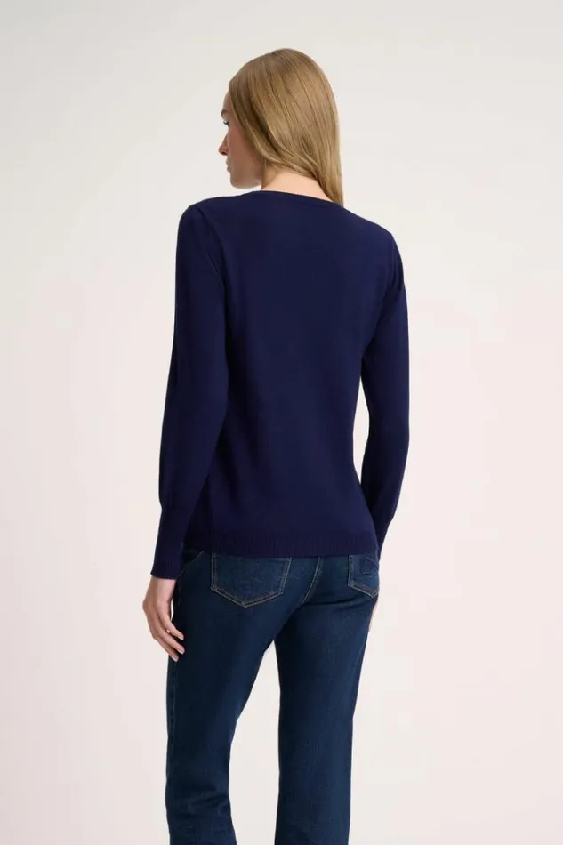 Luisa Spagnoli Knitwear Mossa 8211 Wool Pullover Blue 8211 Women Luisa Spagnoli Knitwear Mossa 8211 Wool Pullover Blue 8211 Women