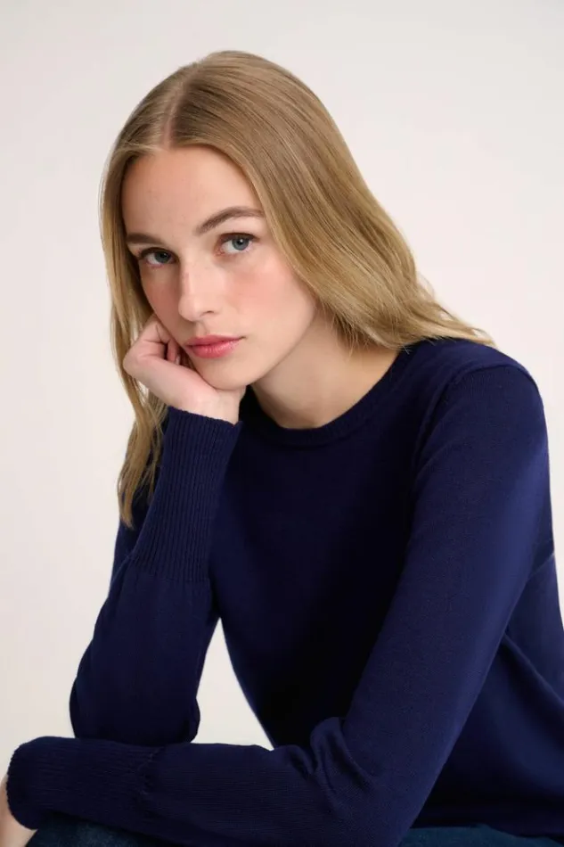 Luisa Spagnoli Knitwear Mossa 8211 Wool Pullover Blue 8211 Women Luisa Spagnoli Knitwear Mossa 8211 Wool Pullover Blue 8211 Women