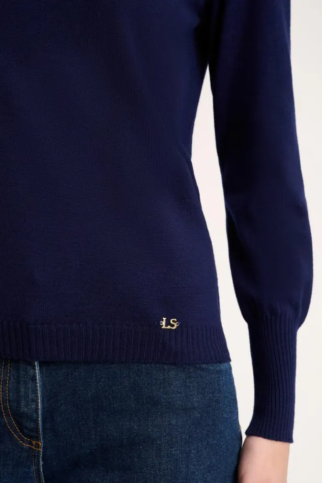 Luisa Spagnoli Knitwear Mossa 8211 Wool Pullover Blue 8211 Women Luisa Spagnoli Knitwear Mossa 8211 Wool Pullover Blue 8211 Women