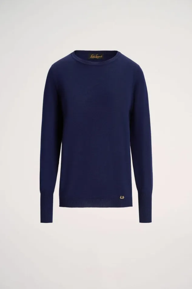 Luisa Spagnoli Knitwear Mossa 8211 Wool Pullover Blue 8211 Women Luisa Spagnoli Knitwear Mossa 8211 Wool Pullover Blue 8211 Women
