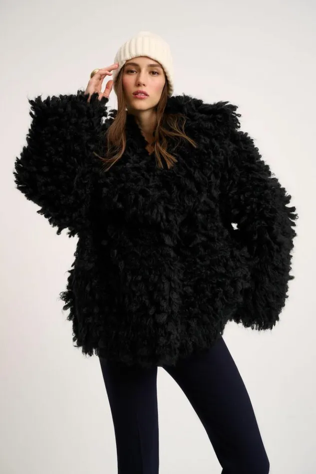 Luisa Spagnoli Outerwear Corrente 8211 Oversized Jacket 8211 Fashion Show Black 8211 Women
