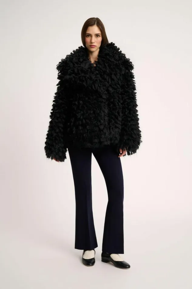 Luisa Spagnoli Outerwear Corrente 8211 Oversized Jacket 8211 Fashion Show Black 8211 Women Luisa Spagnoli Outerwear Corrente 8211 Oversized Jacket 8211 Fashion Show Black 8211 Women