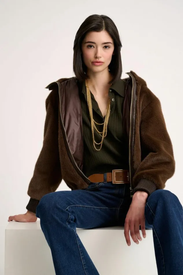 Luisa Spagnoli Outerwear Scheggia 8211 Faux Fur Jacket 8211 Women