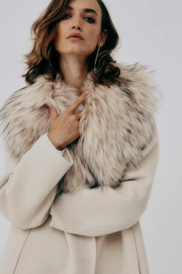 Luisa Spagnoli Outerwear Supplica 8211 Coat With Shrug 8211 Women