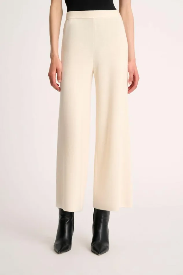 Luisa Spagnoli Pants Modine 8211 Knit Wool Trousers Cream 8211 Women