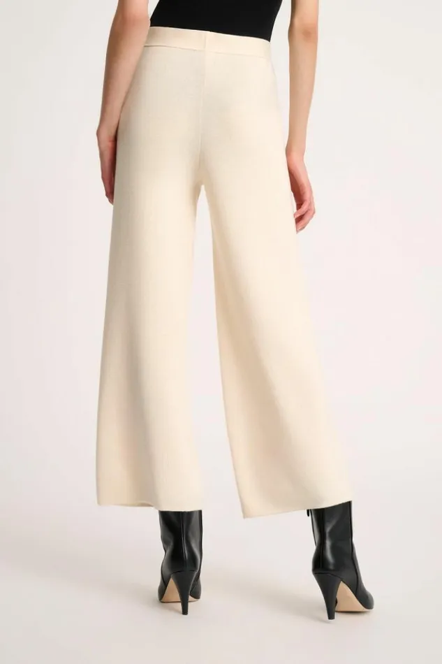 Luisa Spagnoli Pants Modine 8211 Knit Wool Trousers Cream 8211 Women Luisa Spagnoli Pants Modine 8211 Knit Wool Trousers Cream 8211 Women
