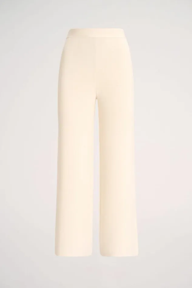 Luisa Spagnoli Pants Modine 8211 Knit Wool Trousers Cream 8211 Women Luisa Spagnoli Pants Modine 8211 Knit Wool Trousers Cream 8211 Women