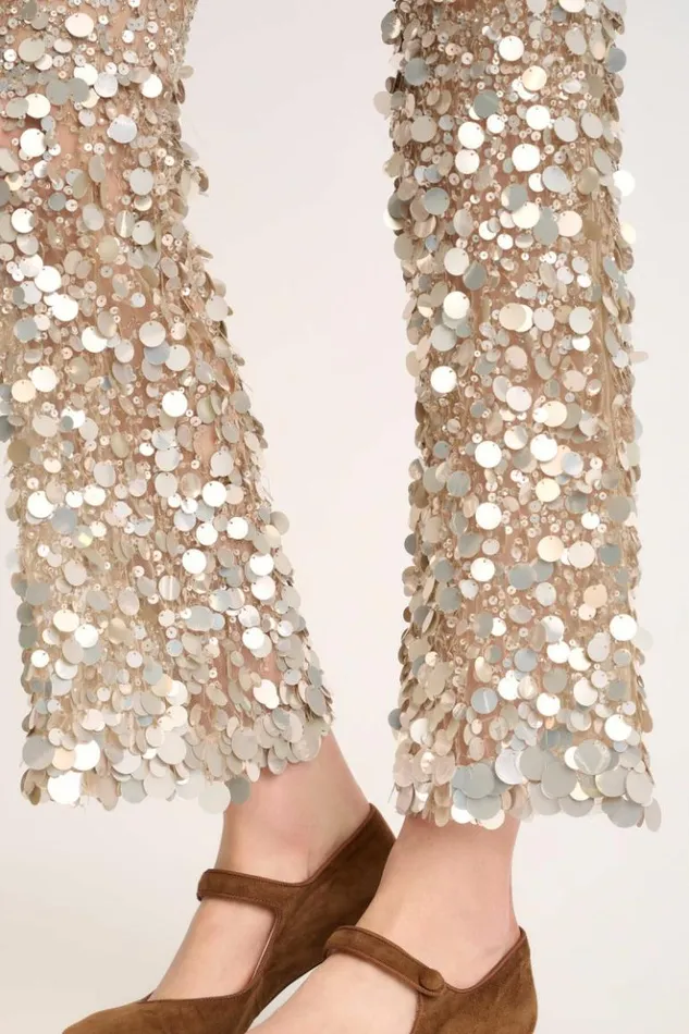 Luisa Spagnoli Pants Oreto 8211 Sequined Trousers 8211 Fashion Show 8211 Women Luisa Spagnoli Pants Oreto 8211 Sequined Trousers 8211 Fashion Show 8211 Women