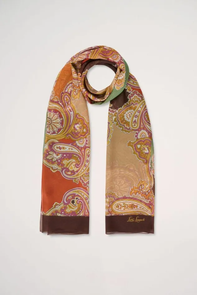 Luisa Spagnoli Scarves And Foulards Rodello 8211 Silk Stole Brown 8211 Women Luisa Spagnoli Scarves And Foulards Rodello 8211 Silk Stole Brown 8211 Women