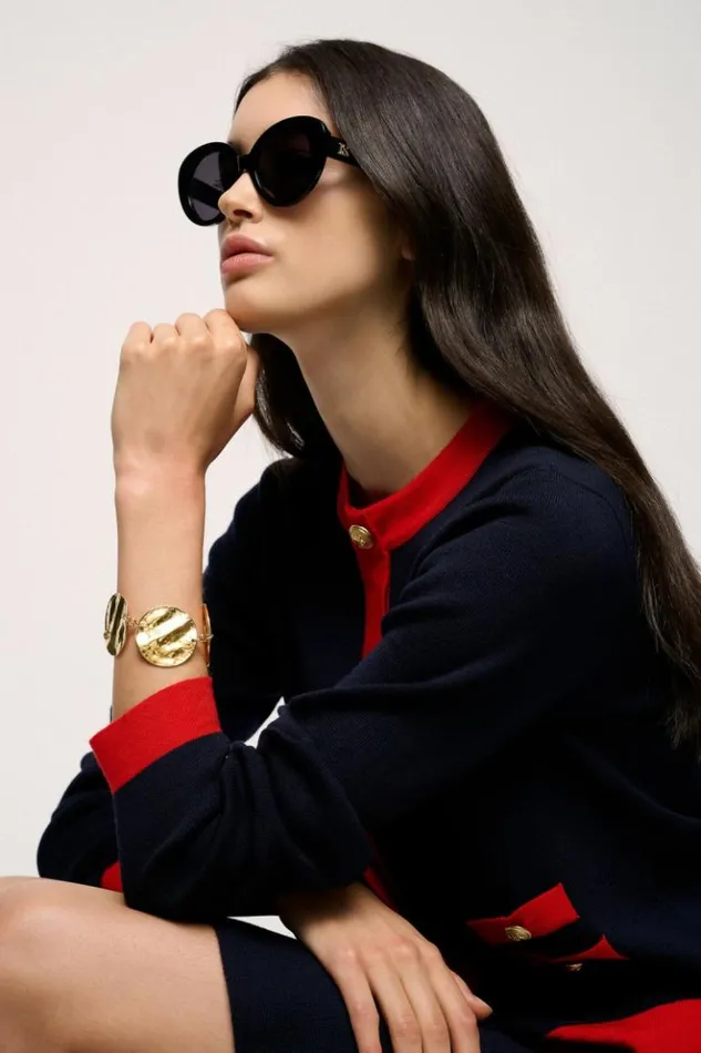 Luisa Spagnoli Sunglasses Xemma 8211 CatEye Sunglasses Blackgold 8211 Women Luisa Spagnoli Sunglasses Xemma 8211 CatEye Sunglasses Blackgold 8211 Women
