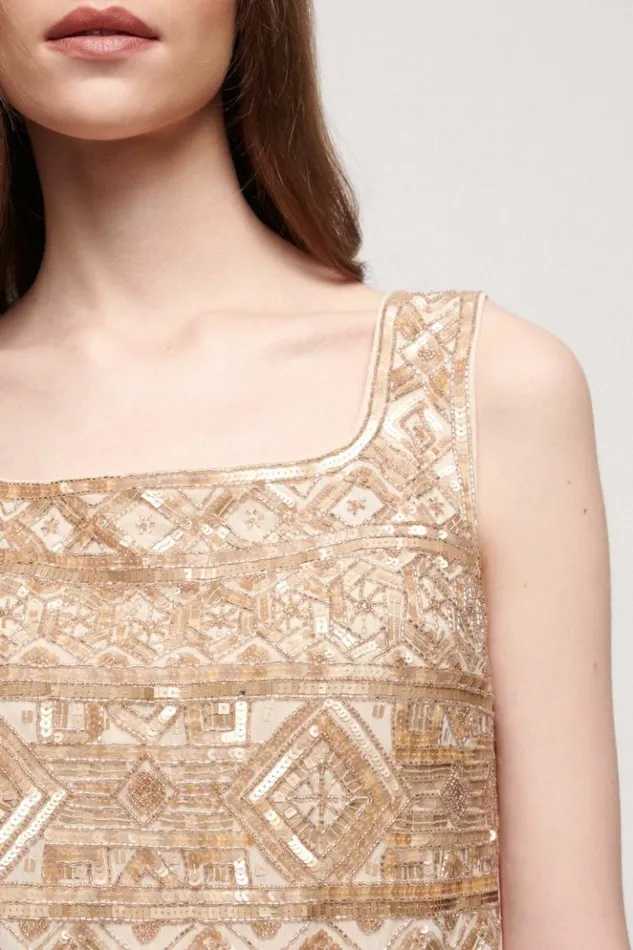 Luisa Spagnoli Tops And TShirts Labi 8211 Sequinned Top Sand 8211 Women Luisa Spagnoli Tops And TShirts Labi 8211 Sequinned Top Sand 8211 Women