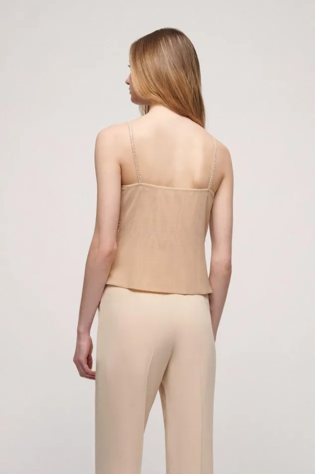 Luisa Spagnoli Tops And TShirts Labia 8211 Embroidered Top Sand 8211 Women Luisa Spagnoli Tops And TShirts Labia 8211 Embroidered Top Sand 8211 Women