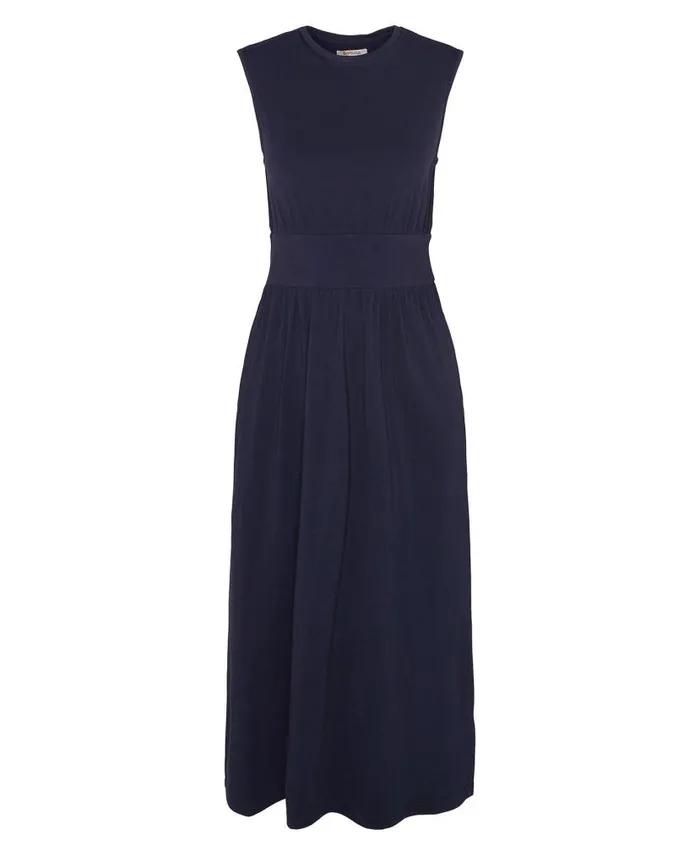 Maisie Sleeveless Midi Dress Classic Navy Women Barbour Dresses and Skirts