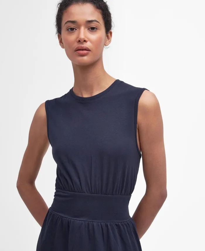 Maisie Sleeveless Midi Dress Classic Navy Women Barbour Dresses and Skirts