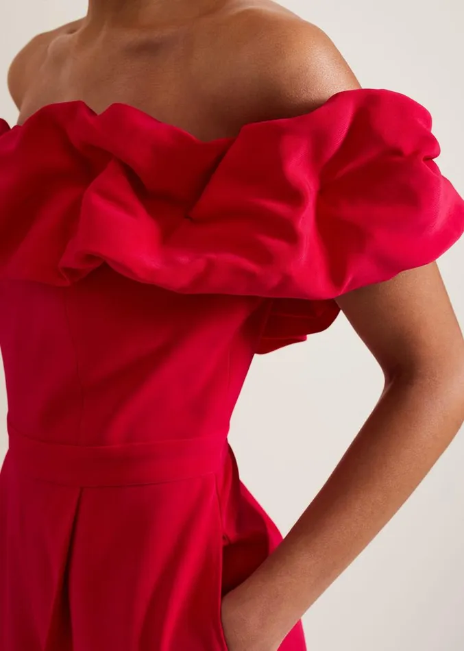 Mallory Ruffle Jumpsuit Pink Women Phase Eight Dresses