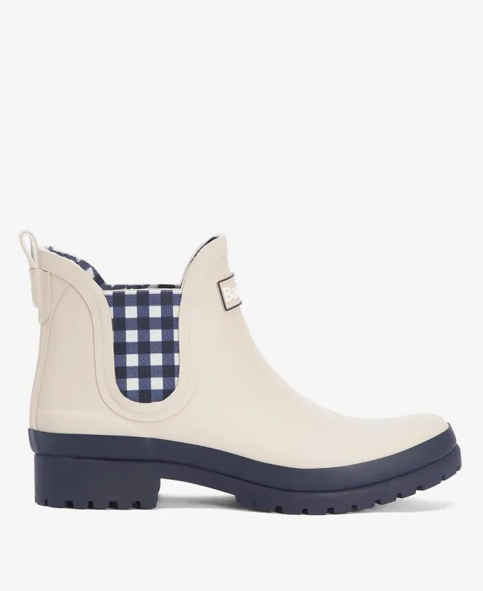 Mallow Wellingtons Saltnavy Check Women Barbour Wellingtons