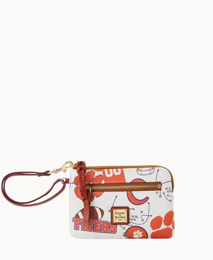 ManWoman Collegiate Clemson University Zip Around Wristlet Clemson Dooney and Bourke Wallets ManWoman Collegiate Clemson University Zip Around Wristlet Clemson Dooney and Bourke Wallets