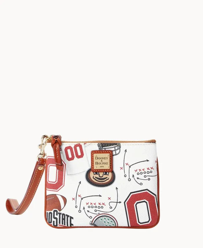 ManWoman Collegiate Ohio State University Stadium Wristlet Ohio State Dooney and Bourke Wallets