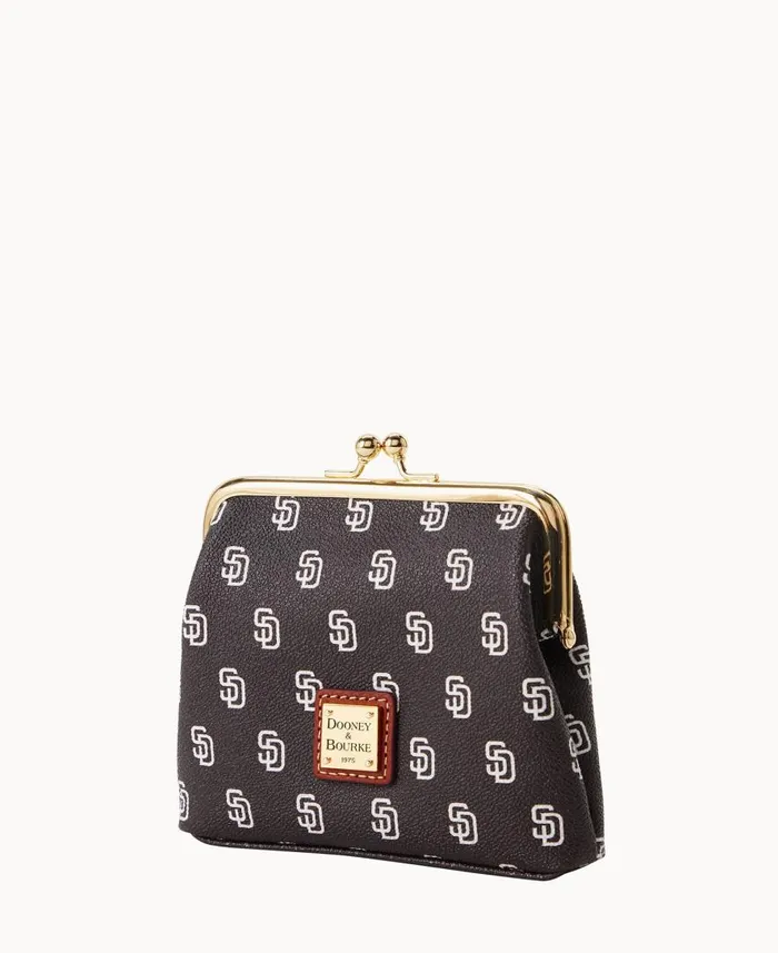ManWoman MLB Padres Large Framed Purse Padres Dooney and Bourke Wallets ManWoman MLB Padres Large Framed Purse Padres Dooney and Bourke Wallets