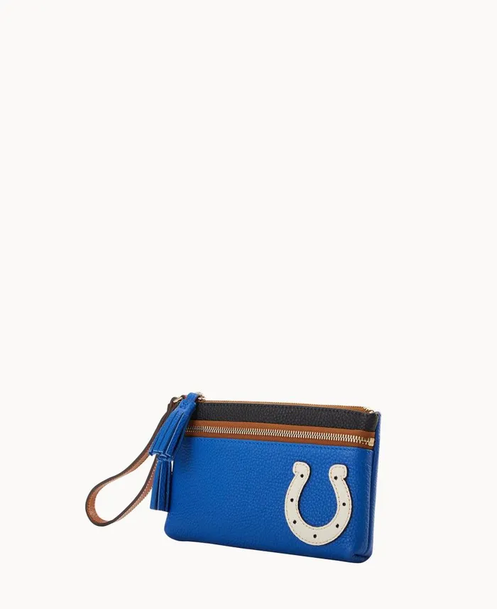 ManWoman NFL Colts Double Zip Wristlet Colts Dooney and Bourke Wallets ManWoman NFL Colts Double Zip Wristlet Colts Dooney and Bourke Wallets